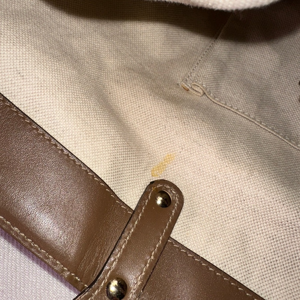 Gucci Floral Tote Bag - White and Brown - Picture 12 of 14